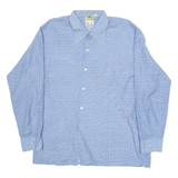 CLUB Mens Shirt Blue Geometric Long Sleeve M