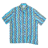 YESSICA Womens Shirt Blue Viscose Striped M
