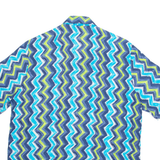 YESSICA Womens Shirt Blue Viscose Striped M