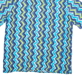 YESSICA Womens Shirt Blue Viscose Striped M