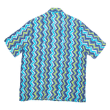 YESSICA Womens Shirt Blue Viscose Striped M