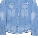 GUESS Womens Denim Shirt Blue Long Sleeve M