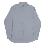 BOSS Mens Plain Shirt Grey Long Sleeve M