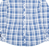 TOMMY HILFIGER Womens Shirt Blue Check Long Sleeve UK 10