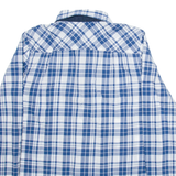 TOMMY HILFIGER Womens Shirt Blue Check Long Sleeve UK 10