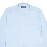 FORMTREU Mens Plain Shirt Blue Long Sleeve XL