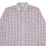 Mens Shirt Red Check Long Sleeve L