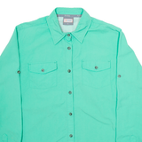 SHERPA Womens Plain Shirt Green Long Sleeve L