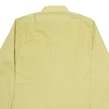 Mens Plain Shirt Green Long Sleeve M