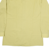 Mens Plain Shirt Green Long Sleeve M