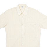 Mens Shirt Beige Striped S