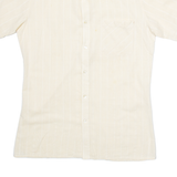 Mens Shirt Beige Striped S