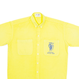 Travel Club Mens Plain Shirt Yellow M