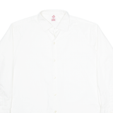 WALDE Mens Plain Shirt White Long Sleeve XL