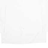 WALDE Mens Plain Shirt White Long Sleeve XL