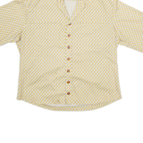 Womens Shirt Brown Geometric M