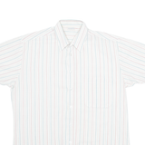 Mens Shirt White Striped L