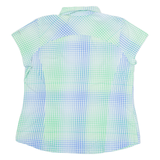 COLUMBIA Womens Shirt Green Check XL