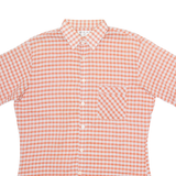 Mens Shirt Orange Check M