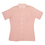Mens Shirt Orange Check M