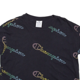 CHAMPION Cropped Womens T-Shirt Black M