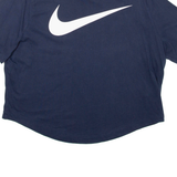 NIKE Cropped Womens T-Shirt Blue XL