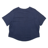 NIKE Cropped Womens T-Shirt Blue XL