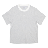 ADIDAS Womens T-Shirt Grey UK 4