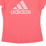 ADIDAS Womens T-Shirt Pink S