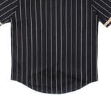 KARL KANI Button Up Striped Mens Jersey Black V-Neck S