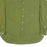 TOMMY HILFIGER Mens Plain Shirt Green Long Sleeve M