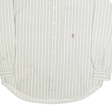 TOMMY HILFIGER Mens Shirt Beige Striped Long Sleeve L