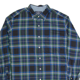 NAUTICA Tall Mens Shirt Blue Check Long Sleeve XL
