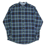 NAUTICA Tall Mens Shirt Blue Check Long Sleeve XL