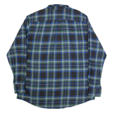 NAUTICA Tall Mens Shirt Blue Check Long Sleeve XL