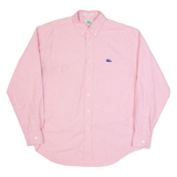 IZOD LACOSTE Mens Plain Shirt Pink Long Sleeve M