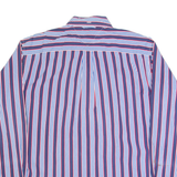 TOMMY HILFIGER Mens Shirt Blue 90s Striped Long Sleeve M