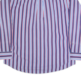 TOMMY HILFIGER Mens Shirt Blue 90s Striped Long Sleeve M