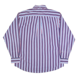 TOMMY HILFIGER Mens Shirt Blue 90s Striped Long Sleeve M