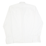 LINEA HB Mens Formal Shirt White 90s Long Sleeve L