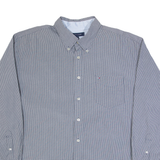 TOMMY HILFIGER Mens Shirt Blue Check Long Sleeve XL