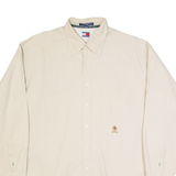 TOMMY HILFIGER Mens Shirt Beige Long Sleeve XL