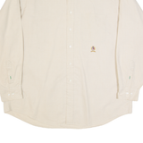 TOMMY HILFIGER Mens Shirt Beige Long Sleeve XL