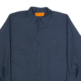DICKIES Mens Worker Shirt Blue Long Sleeve L