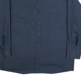 DICKIES Mens Worker Shirt Blue Long Sleeve L