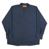 DICKIES Mens Worker Shirt Blue Long Sleeve L