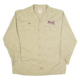 DICKIES Mens Worker Shirt Beige Long Sleeve L
