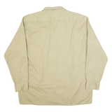 DICKIES Mens Worker Shirt Beige Long Sleeve L