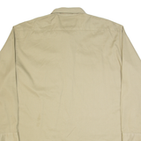 DICKIES Tall Mens Worker Shirt Beige Long Sleeve 2XL