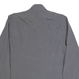 TOMMY HILFIGER Fitted Mens Plain Shirt Grey Long Sleeve M